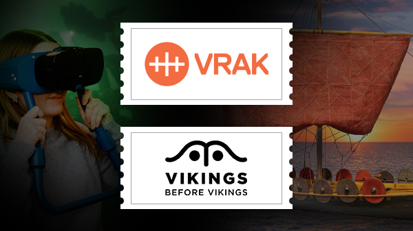 Collage med två biljetter: museet Vrak och Vikings before vikings