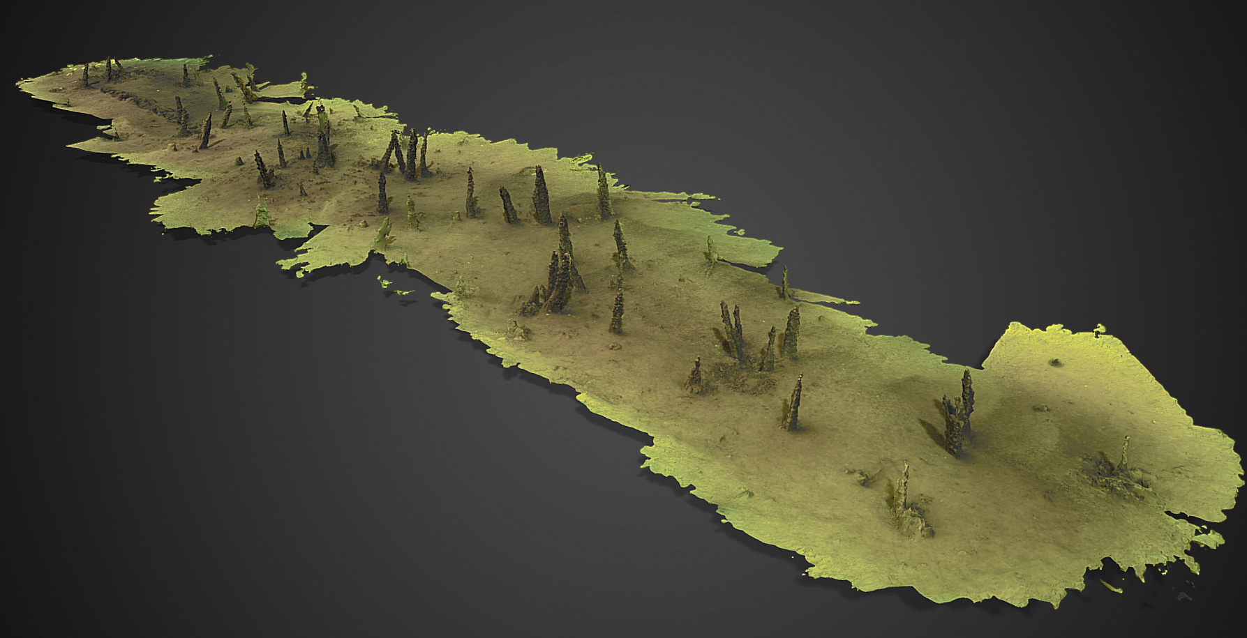 3D-modell av pålspärrarna