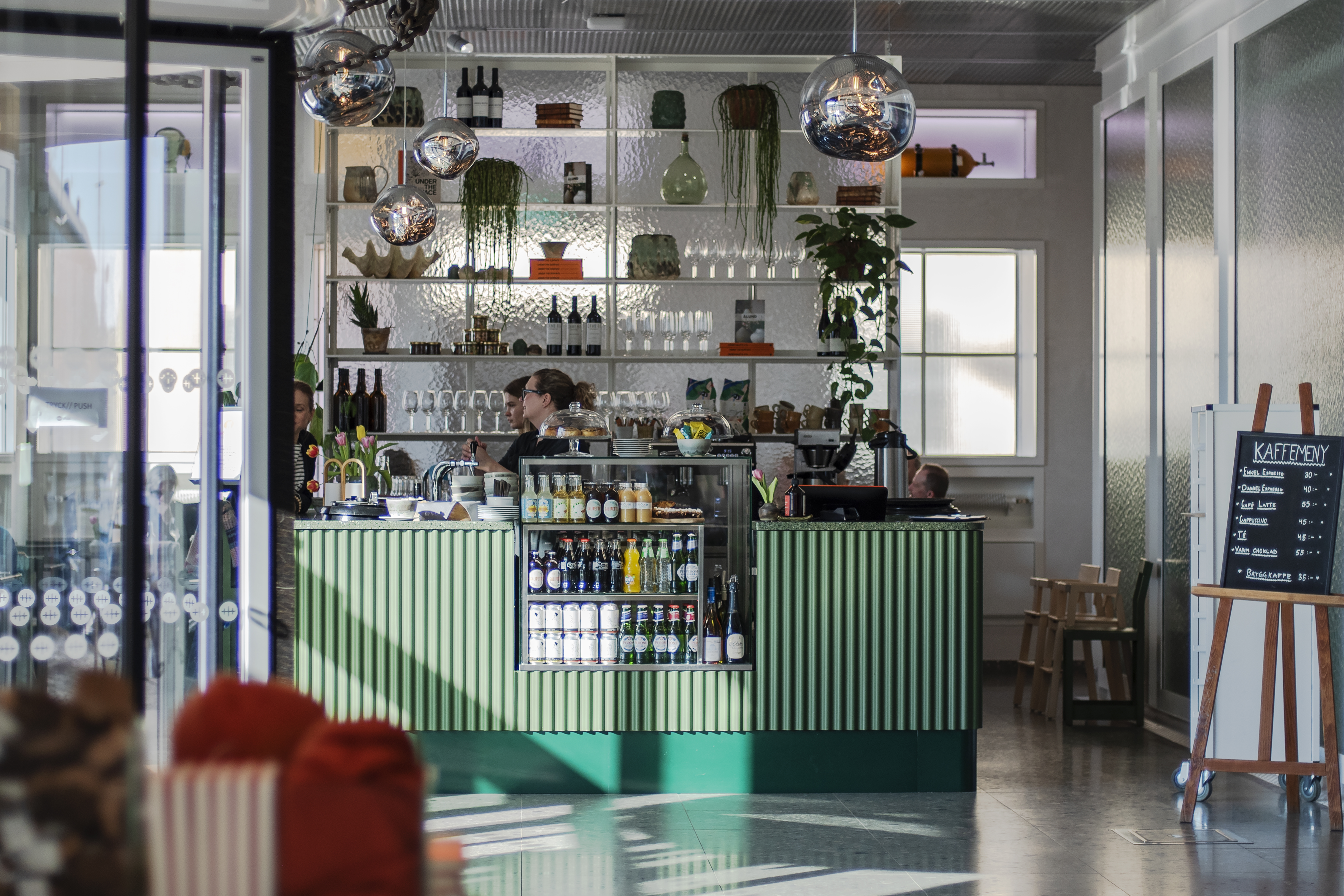 Café med återvinning